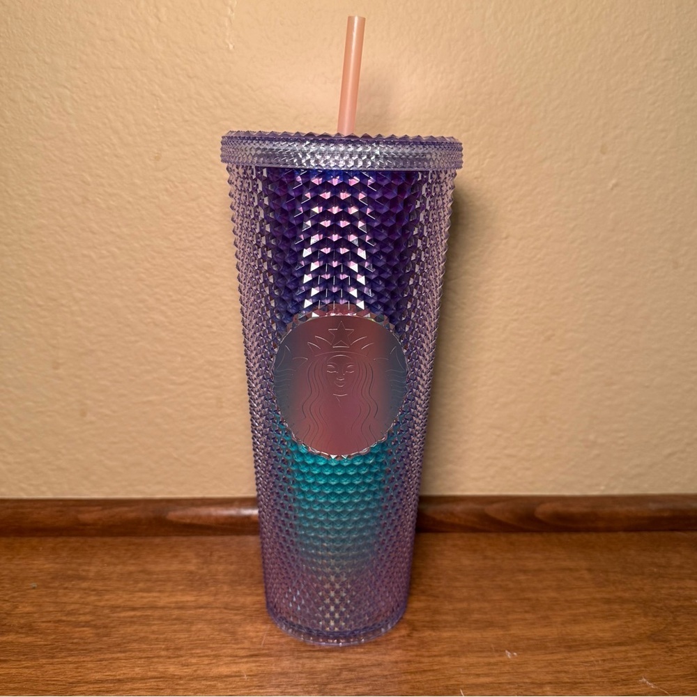 Starbucks Purple & Blue‎ Ombré Studded Tumbler 24 oz cold.